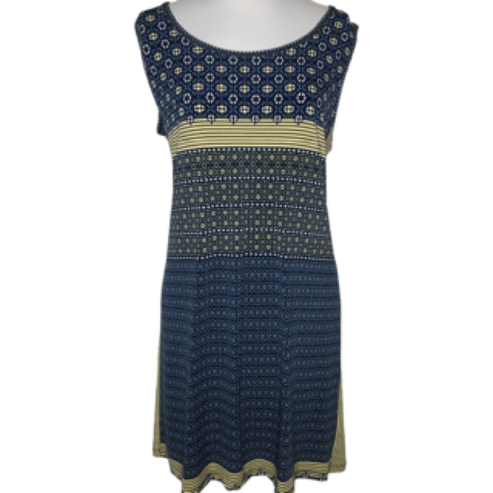Max Edition Casual Dress A-Line Scoop Neck Stripe/Abstract Print Size LP - Picture 2 of 9